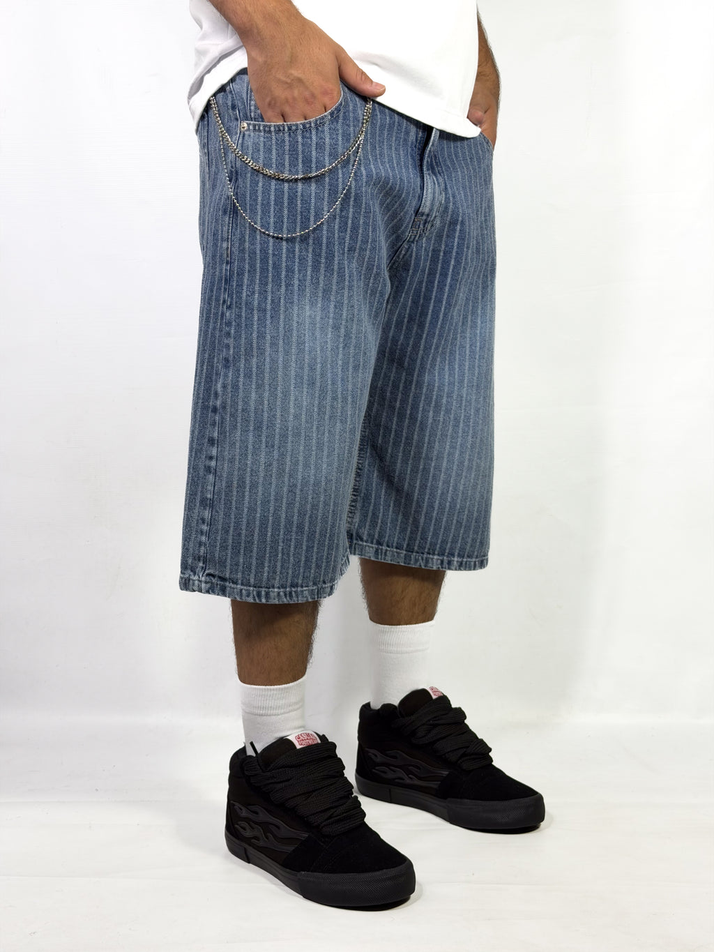 Bermuda Denim Stripe Azul