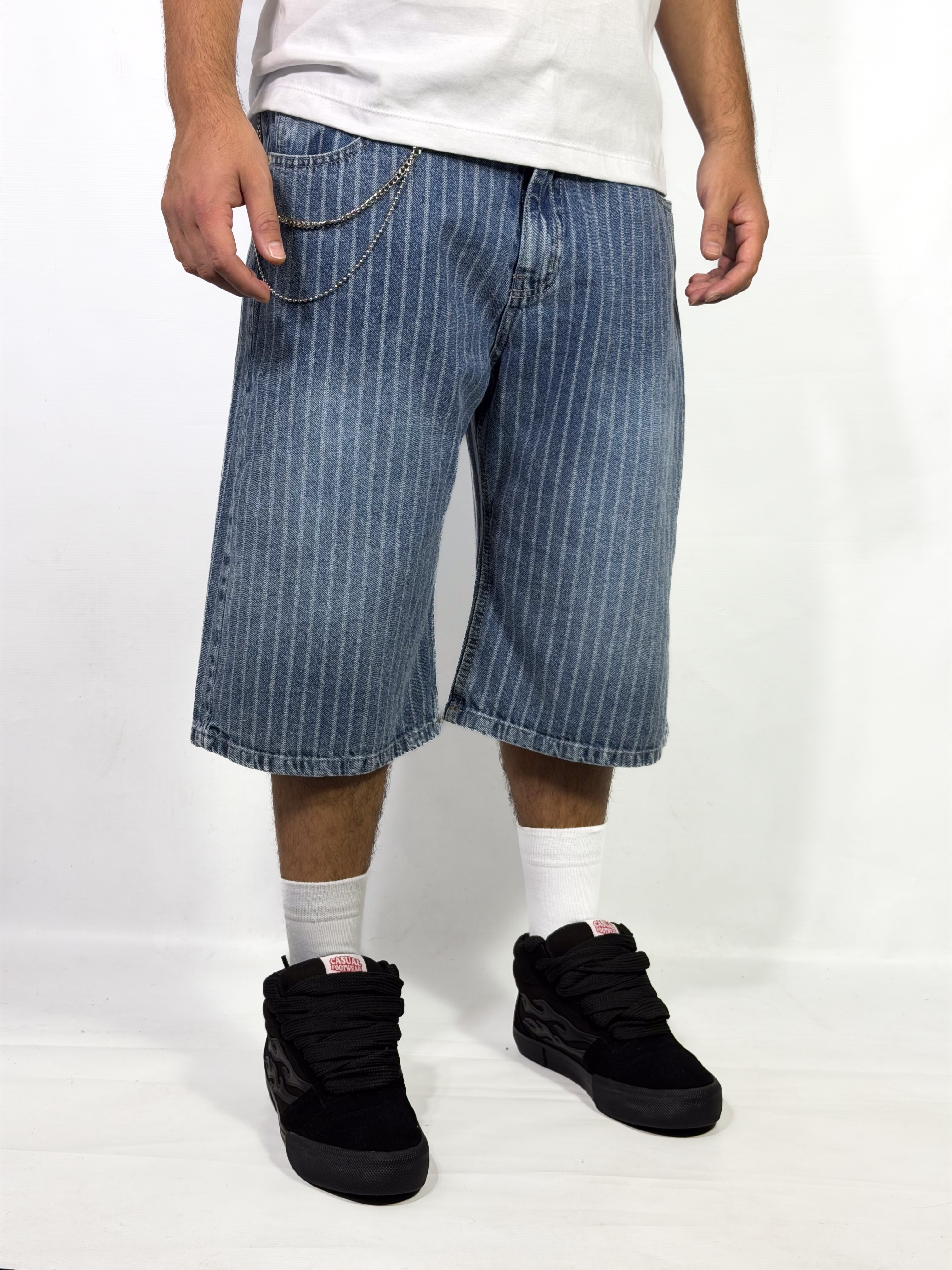 Bermuda Denim Stripe Azul