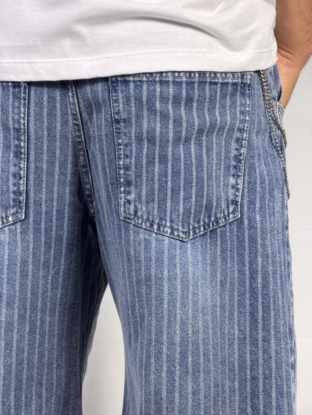 Bermuda Denim Stripe Azul